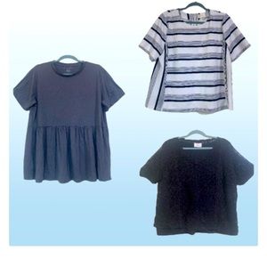 American Eagle Liz Clairbone Melloday Black Grey White Bundle 3 Tops Size XL